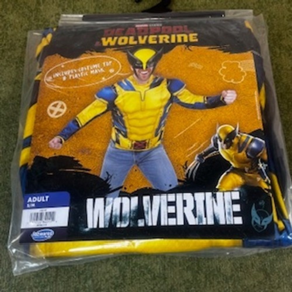 Jazwares Marvel Deadpool Wolverine Costume Top Mask Adult S M 2 Piece Set